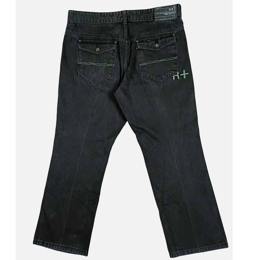 Vintage Rocawear R+ Original Fit Jeans Mens 42X33 Black Wash Baggy Streetwear